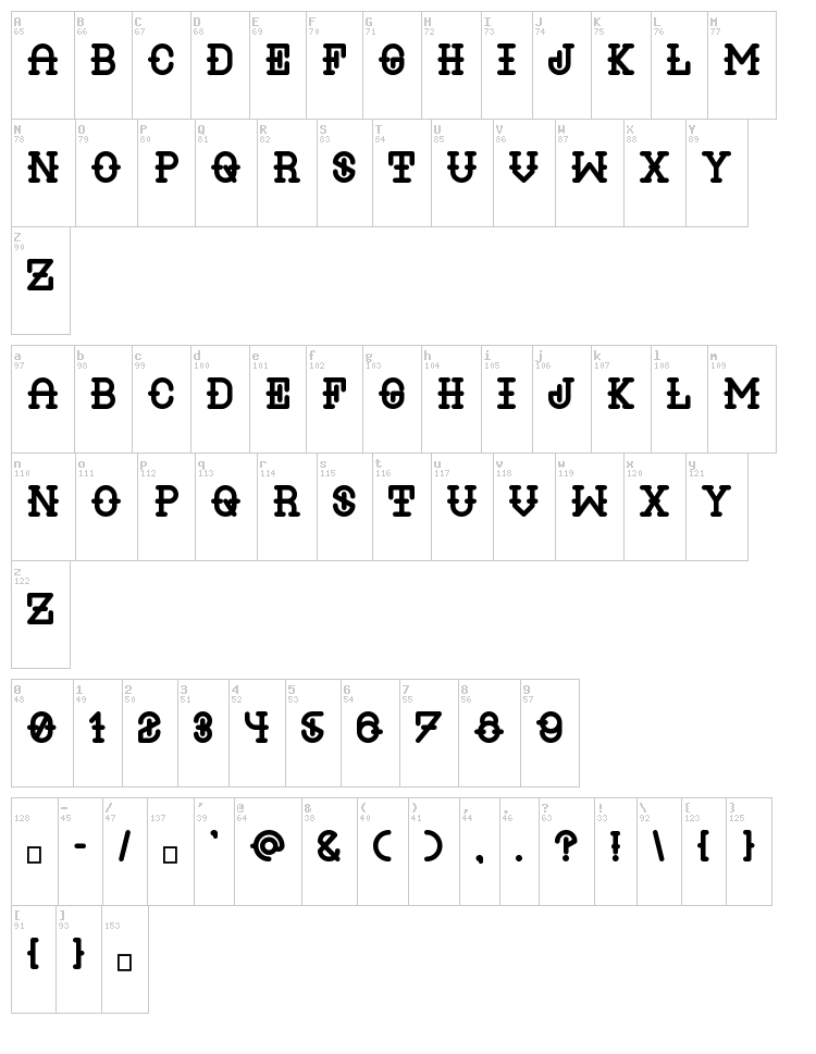 Liquor font map